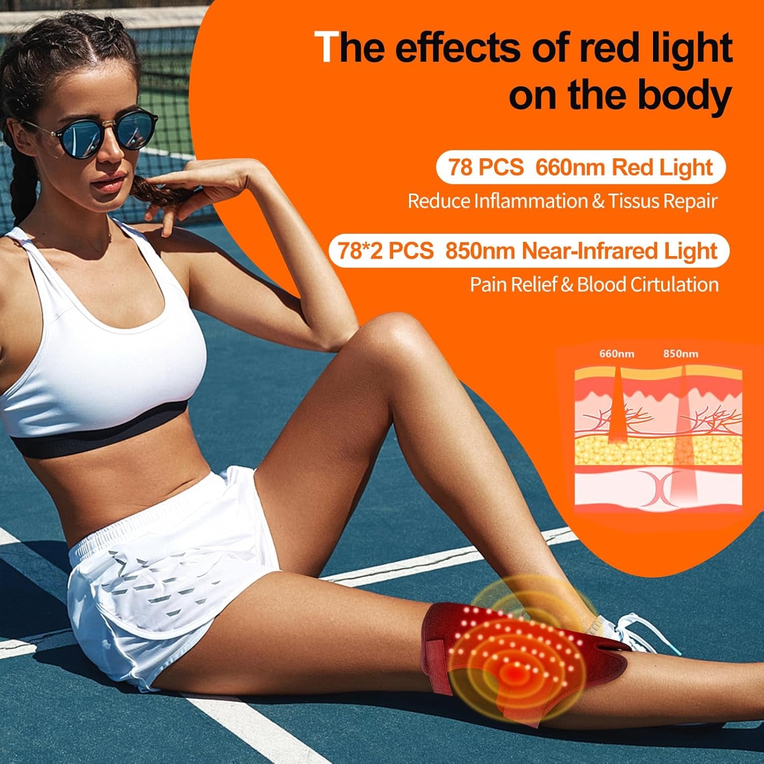 Redglow – Red Light Therapy Belt for Neck, Knee & Feet Pain Relief